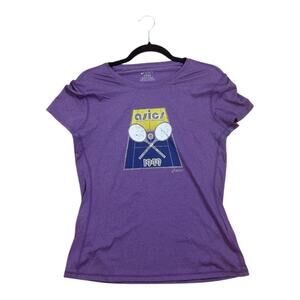 Asics Throwback Tennis Shirt Size Medium New Purple